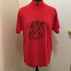 Red Men's Army Unit Pride T-Shirt, Size L